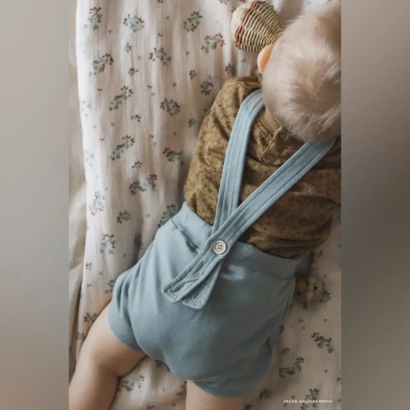 Jamie Kay Mason organic Cotton Playsuit One Piece Jumper in Lake Sea Green - Picture 4 of 10